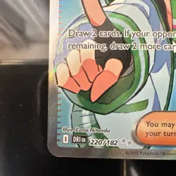 Pokemon TCG Emcee's Hype 220/182 Destined Rivals Full Art Trainer NM/M Condition - Image 4