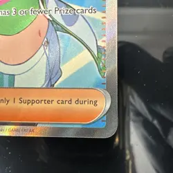 Pokemon TCG Emcee's Hype 220/182 Destined Rivals Full Art Trainer NM/M Condition - Image 5