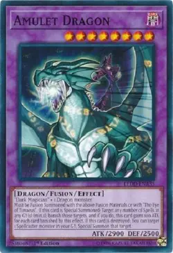 Yugioh - Amulet Dragon - 1st Edition Ultra Rare Blue NM - Free Holo Card - Image 1