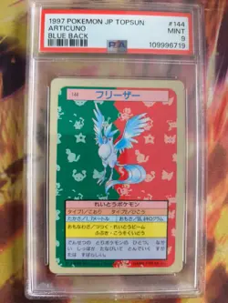 Pokemon Card Articuno Arktos Topsun Blue Back 1995 Vintage Bandai Japanese PSA 9 - Image 2
