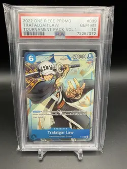Trafalgar Law (Tournament Pack Vol. 1) P-009 One Piece Promotion Cards PSA 10 - Image 1