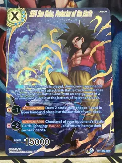 SS4 Son Goku Protector Of Earth BT11-034 SPR Dragon Ball Super Card Game TCG - Image 1