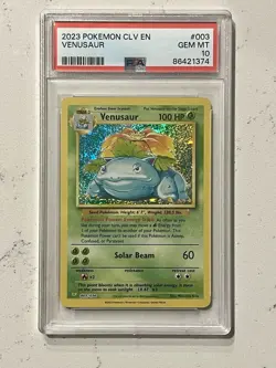 PSA 10 Venusaur 003/034 Pokemon Classic Collection CLV 2023 Mint English Card - Image 1