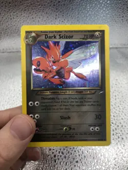 Pokemon Dark Scizor 9/105 Neo Destiny Holo Rare Card English Moderate Play - Image 1