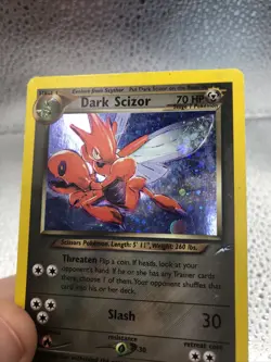 Pokemon Dark Scizor 9/105 Neo Destiny Holo Rare Card English Moderate Play - Image 3