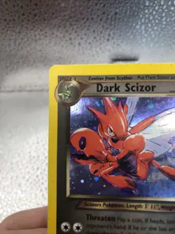 Pokemon Dark Scizor 9/105 Neo Destiny Holo Rare Card English Moderate Play - Image 4