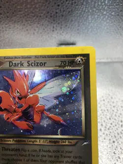 Pokemon Dark Scizor 9/105 Neo Destiny Holo Rare Card English Moderate Play - Image 5