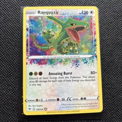 Pokemon TCG SWSH Rayquaza Card 138/185 Vivid Voltage Rare, Near Mint Condition - Image 3