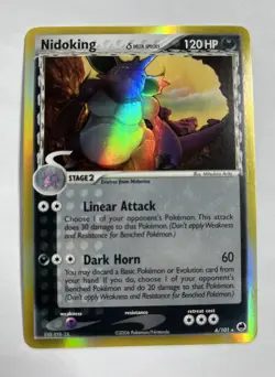 Pokemon TCG Nidoking EX Dragon Frontiers 6/101 Holo Rare Delta Species 2006 - Image 1