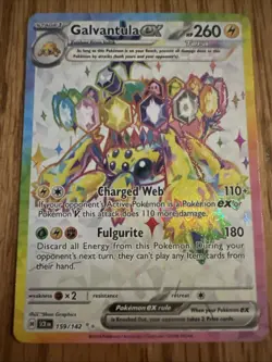 Galvantula ex 159/142 Ultra Rare Holo - SV07: Stellar Crown - Pokemon TCG NM - Image 1