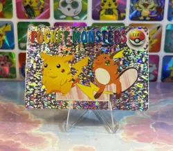 Pokemon HOLO Vintage Pocket Monsters Prism Sticker 1998 Rare Nintendo Pikachu - Image 1