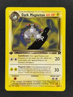Dark Magneton 28 Pokemon Rocket 1st Ed 2000 MP 🔥🔥🔥 - Image 1