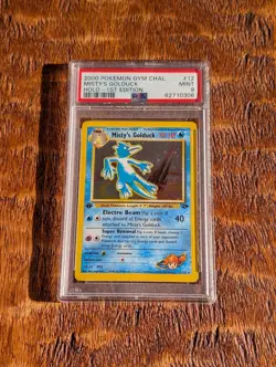 2000 Pokemon TCG Misty's Golduck Gym Challenge Holo 12/132 PSA 9 1st Edition - Image 1