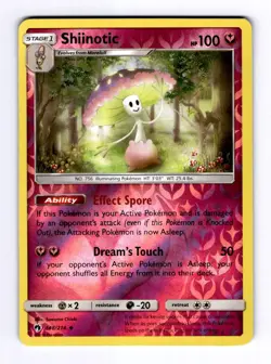 Shiinotic SM - Lost Thunder #148 (2018) Uncommon Reverse Holo NM Pokemon - Image 1