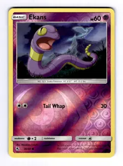 Ekans (26) Hidden Fates #26 (2019) Common Reverse Holo NM Pokemon - Image 1