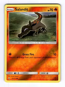 Salandit SM - Unbroken Bonds #30 (2019) Common Reverse Holo NM Pokemon - Image 1