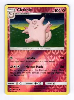 Clefable SM - Guardians Rising #89 (2017) Uncommon Reverse Holo NM Pokemon - Image 1