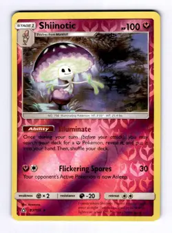 Shiinotic SM - Ultra Prism #93 (2018) Rare Reverse Holo NM Pokemon - Image 1