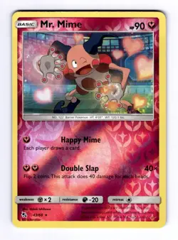 Mr. Mime Hidden Fates #43 (2019) Rare Reverse Holo NM Pokemon - Image 1