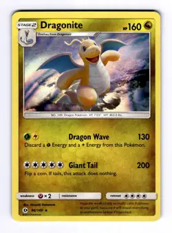 Dragonite SM Base Set #96 (2017) Holo NM Pokemon - Image 1