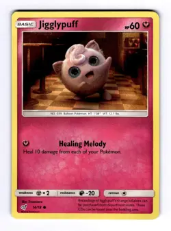 Jigglypuff (Holo Common) Detective Pikachu #14 (2019) Holo NM Pokemon - Image 1