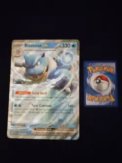 BLASTOISE EX 009/165 SCARLET & VIOLET 151 BLOOMING- POKEMON OVERSIZED PROMO - Image 1
