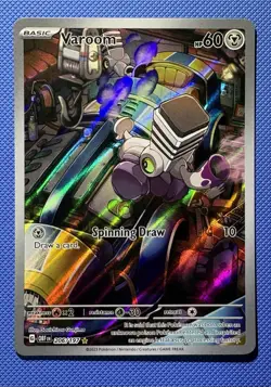 Pokemon Varoom 206/197 SV03: Obsidian Flames Illustration Rare Full Art Holo - Image 1