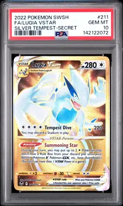 PSA 10 LUGIA VSTAR 211/195 FULL ART SECRET SILVER TEMPEST POKEMON 😍 - Image 1