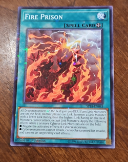Yugioh Fire Prison SP18-EN043 Starfoil Common 1st Ed - Image 1