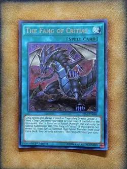Yugioh The Fang of Critias DRL2-EN006 Secret Rare 1st Ed NM - Image 1