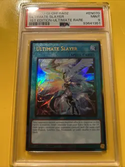 YuGiOh ULTIMATE SLAYER #RA02-EN070🔥PSA 9 MINT🔥1st EDITION-2024 ULTIMATE RARE - Image 2