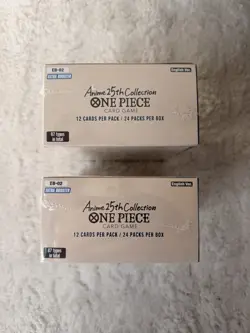 EB02 - ENG One Piece Set of 2 Display Booster Box Anime 25th Anniversary Sealed - Image 5