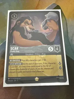 Disney Lorcana Fabled - Cold Foil: Scar, Finally King - 175/204 - Image 1