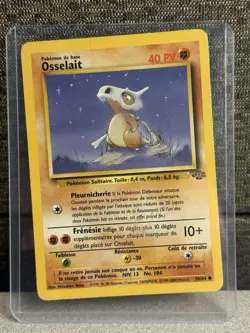 Pokemon Jungle 50/64 Cubone Osselait FRENCH Vintage Vtg Pokemon Card LP+ WOTC - Image 1