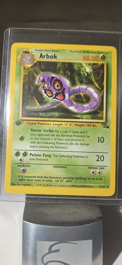 1st Edition Pokemon Fossil ARBOK AND GOLEM Cards MINT CONDITION - Image 1