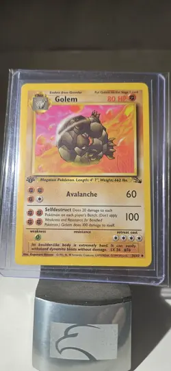 1st Edition Pokemon Fossil ARBOK AND GOLEM Cards MINT CONDITION - Image 3