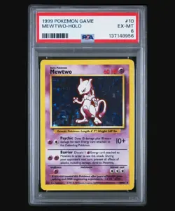 1999 Mewtwo Holo Rare Pokemon TCG Base Set Card 10/102 WOTC Vintage - Image 1