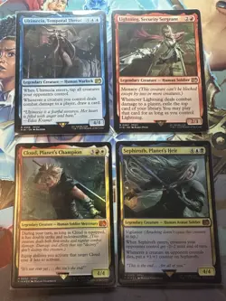 Final Fantasy Promo Cards Foil Cloud & Sephiroth Magic The Gathering mtg costco - Image 1
