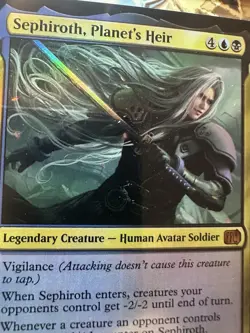 Final Fantasy Promo Cards Foil Cloud & Sephiroth Magic The Gathering mtg costco - Image 3