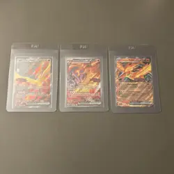 Pokemon Team Rocket's Moltres ex (Destined Rivals Stamp) 229/182 3x Cards Total - Image 1