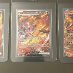 Pokemon Team Rocket's Moltres ex (Destined Rivals Stamp) 229/182 3x Cards Total - Image 3