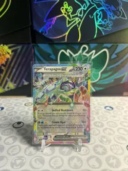 Pokemon TCG Stellar Crown Terapagos EX 128/142 Double Rare Holo Card - Image 1