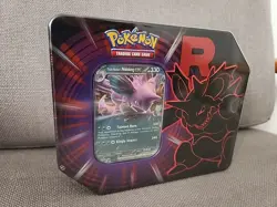 Pokemon TCG Team Rocket Nidoking Tin 5 Booster Packs + Promo Card - New Sealed - Image 1