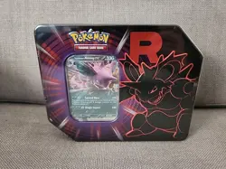 Pokemon TCG Team Rocket Nidoking Tin 5 Booster Packs + Promo Card - New Sealed - Image 2