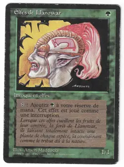 ►Magic-Style◄ MTG - Llanowar Elves - French Revised FBB - Played - Image 1