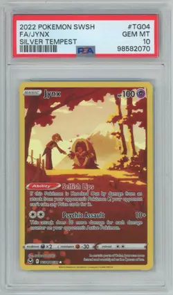 2022 Pokemon SWSH Silver Tempest FA Jynx TG04 - PSA 10 GEM MINT - Image 1