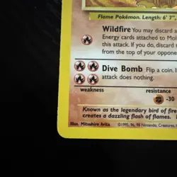 Pokemon TCG Moltres Fossil 12/62 Holo Rare 1999 LP Condition - Image 3