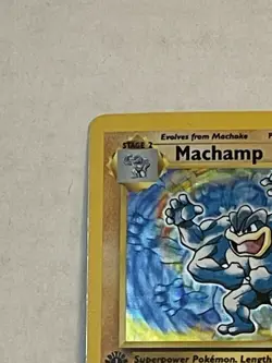 VTG Pokemon TCG Machamp 8/102 1st Edition Holo Rare Base Set 1999 WOTC LP - Image 4