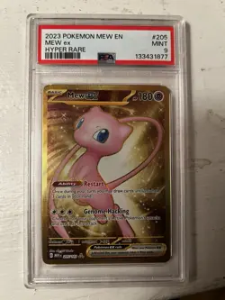 Pokemon Mew EX TCG 205/165 SV 151 Holo Hyper Rare #205 PSA 9 MINT English - Image 1