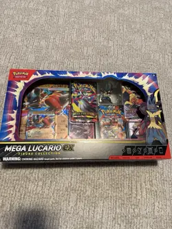 Pokemon TCG Mega Lucario Ex Preimun Figure Collection Box - Factory Sealed - Image 1